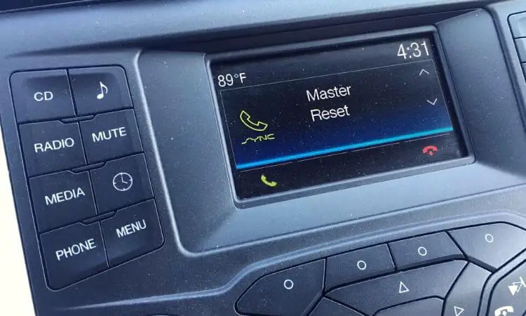 Master Reset on ford sync radio no sound