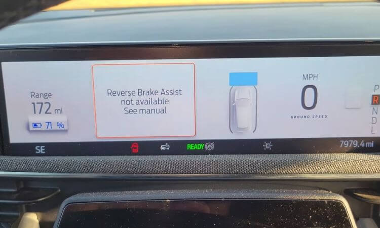 Reverse Brake Assist Not Available Message