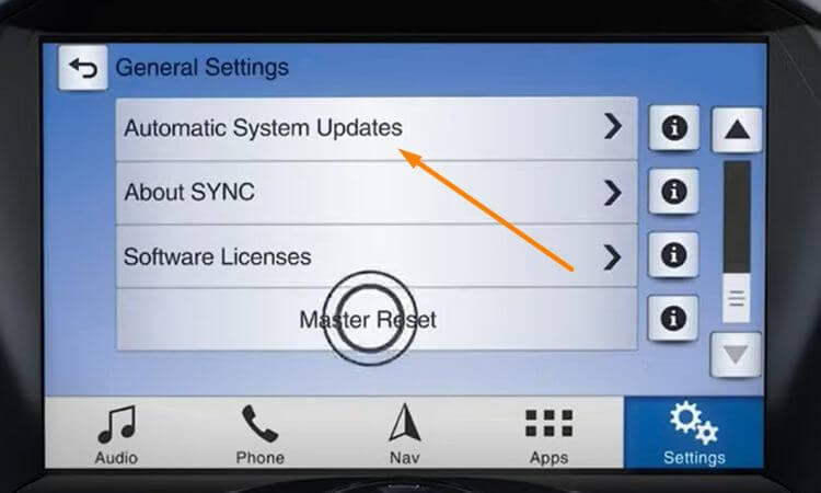 Sync system software update