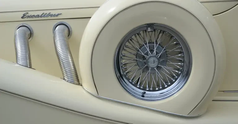 spare wheel mounted on a car