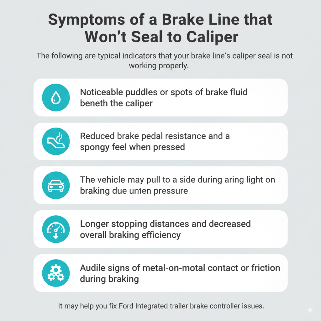 Symptoms of a Brake Line that Won't Seal to Caliper