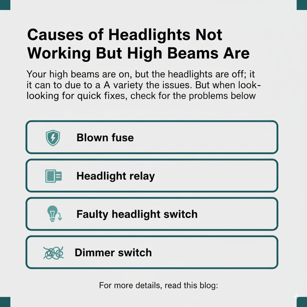 Causes of Headlights Not Working But High Beams Are