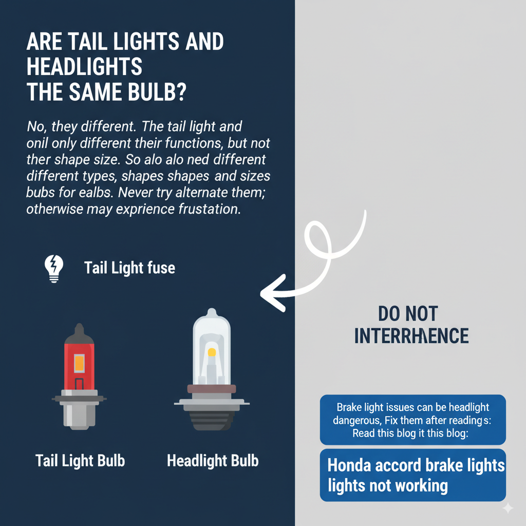 Are Tail Lights and Headlights the Same Bulb