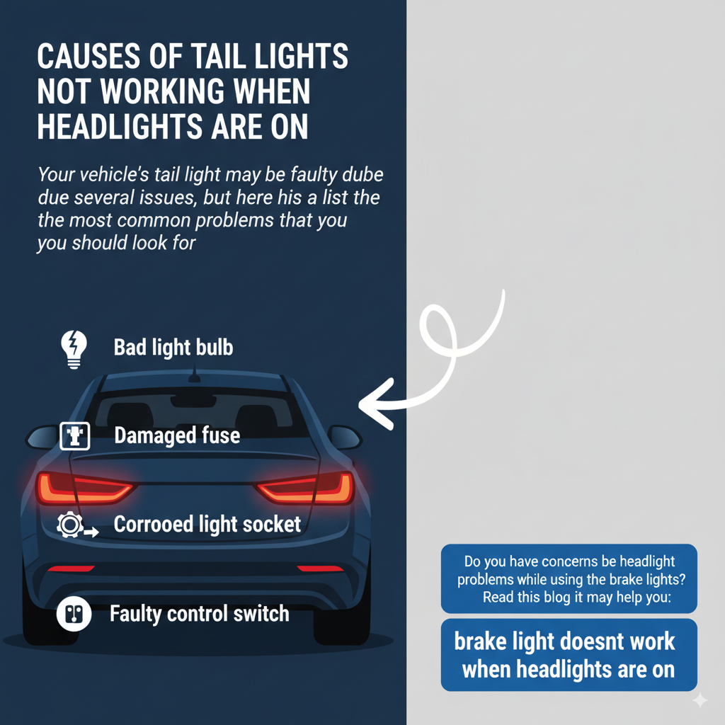 Symptoms of Tail Lights Not Working When Headlights Are On