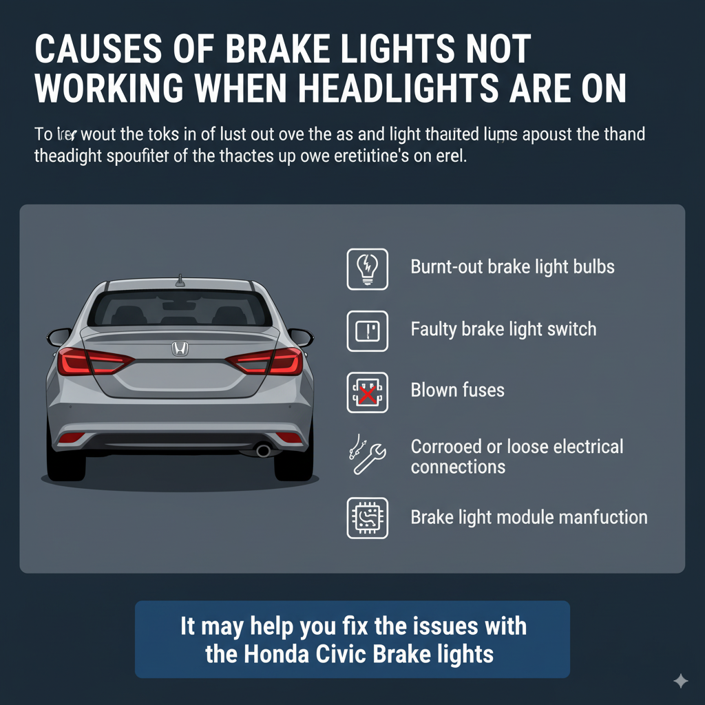 Causes of Brake Lights Not Working When Headlights Are On