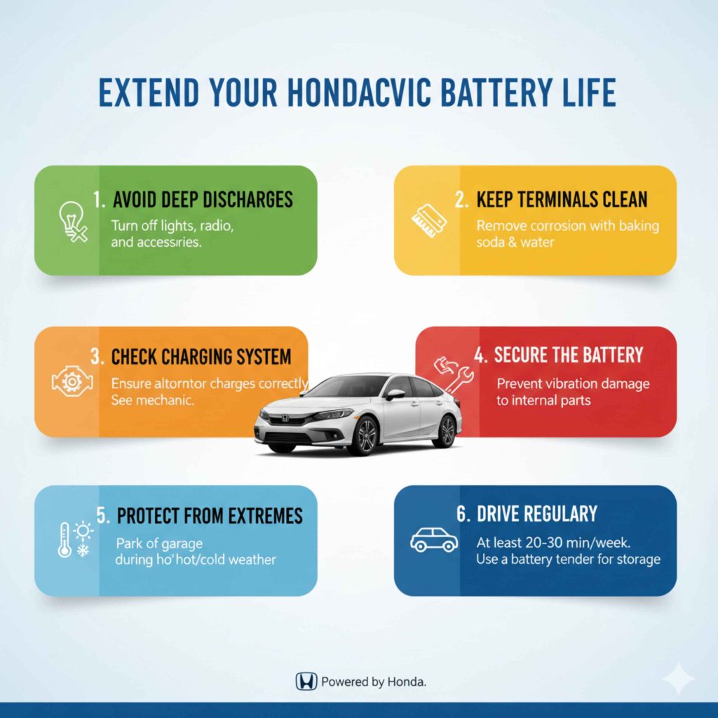 Extending the Life of Your New Honda Civic Battery