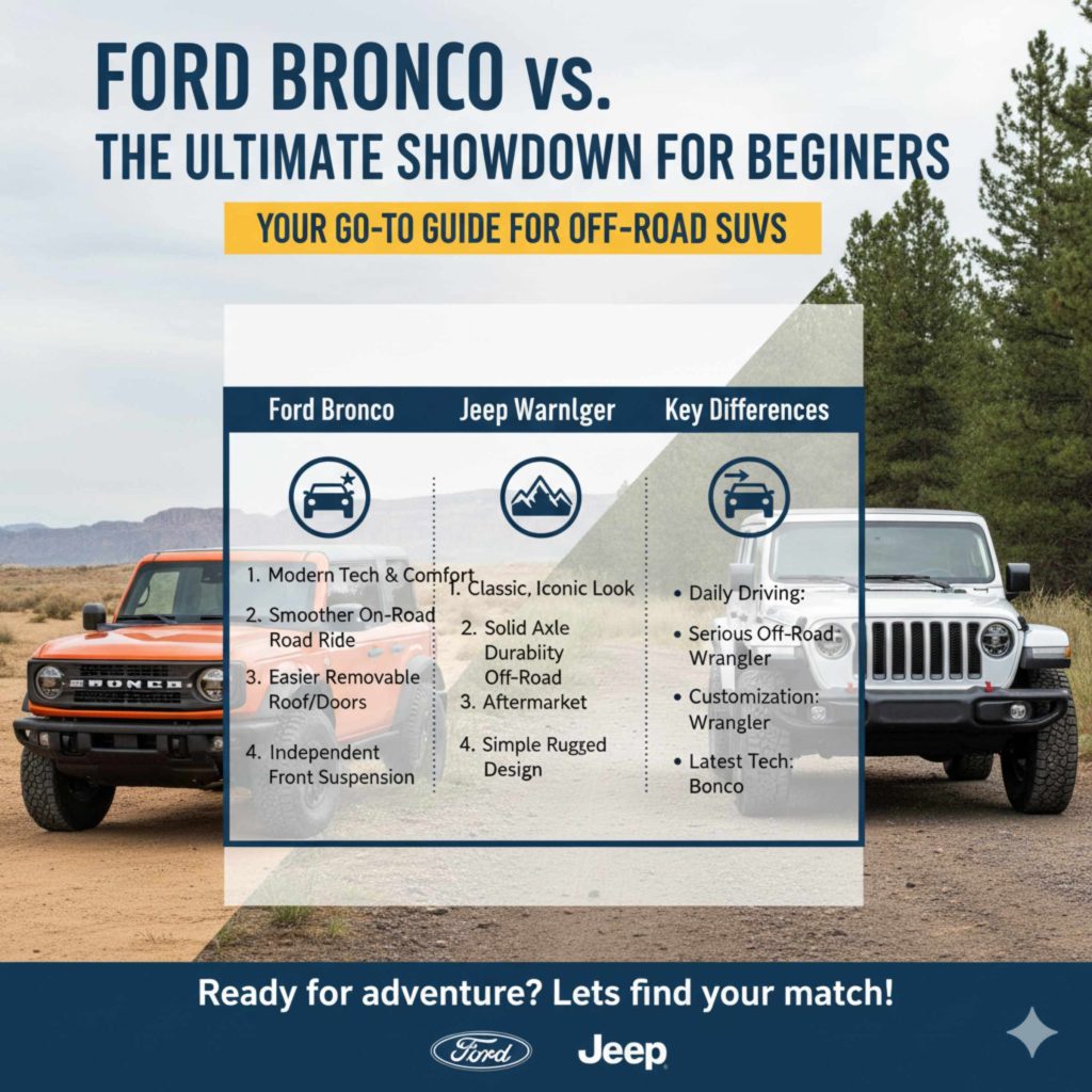 Ford Bronco vs. Jeep Wrangler