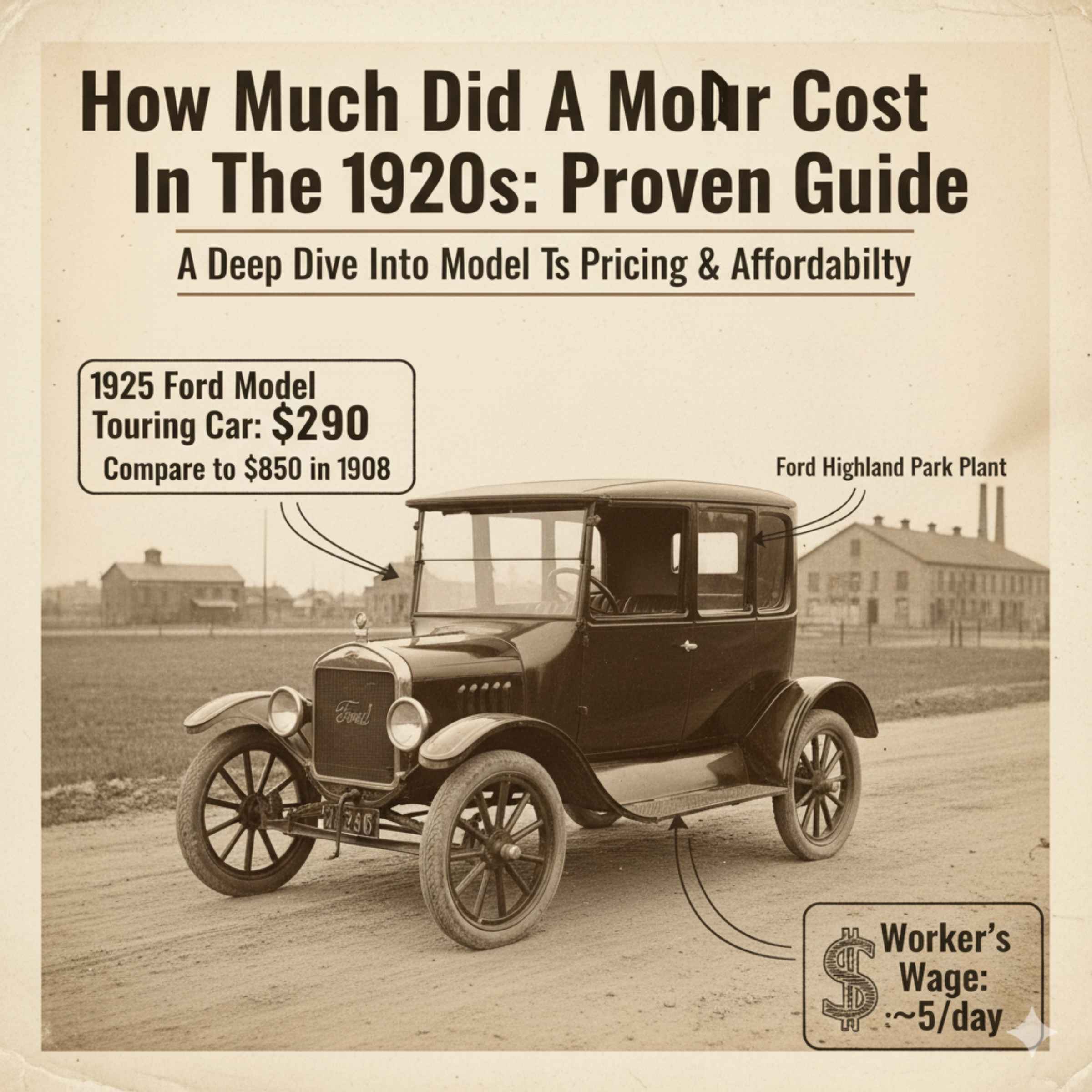 How Much Did A Ford Car Cost In The 1920s