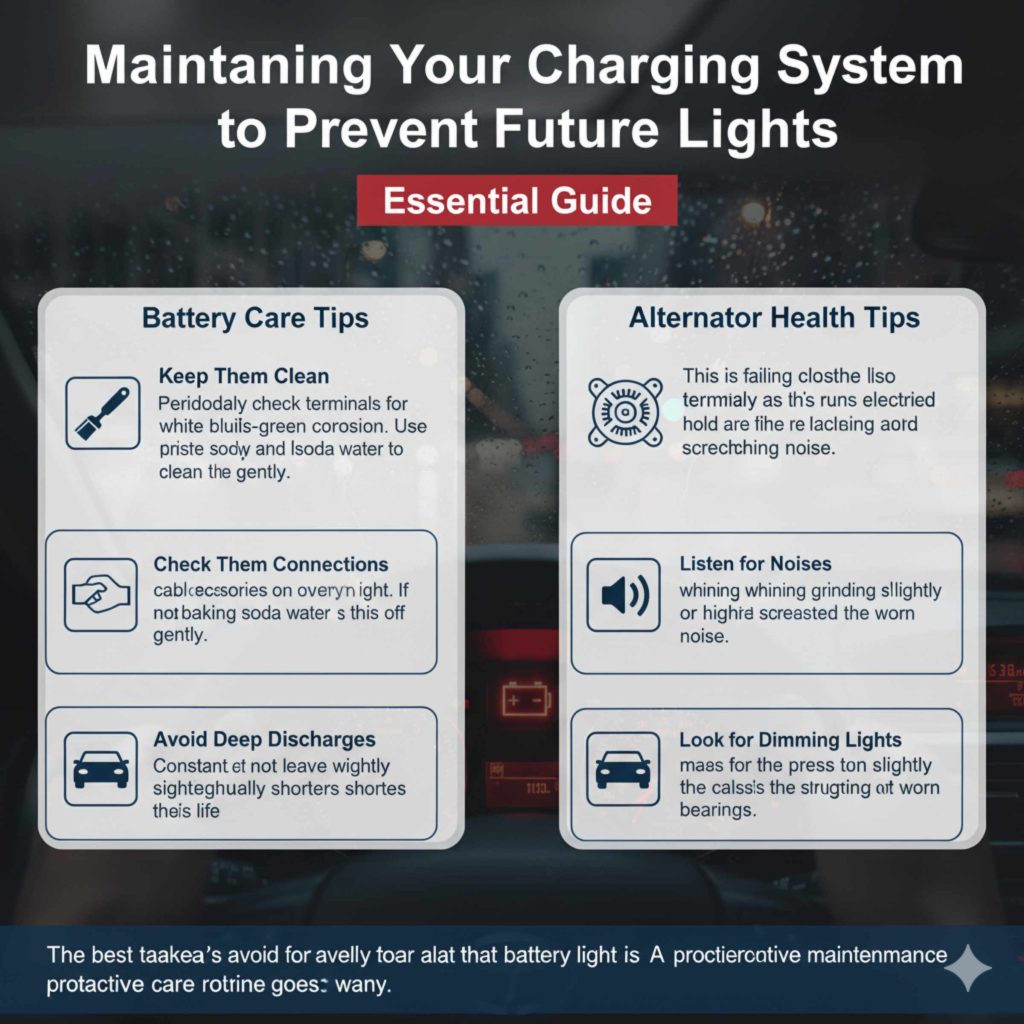 Maintaining Your Charging System to Prevent Future Lights