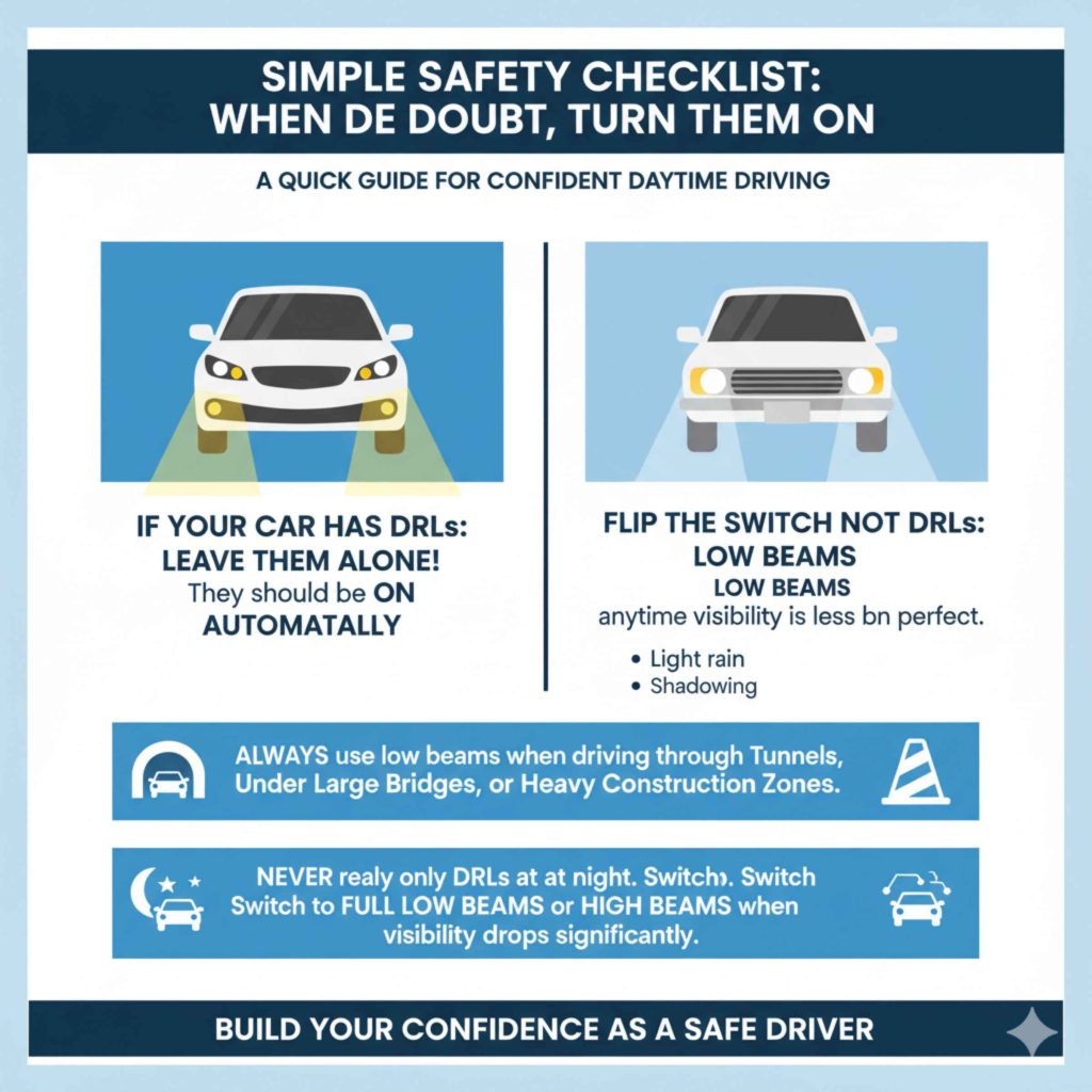Simple Safety Checklist When in Doubt, Turn Them On