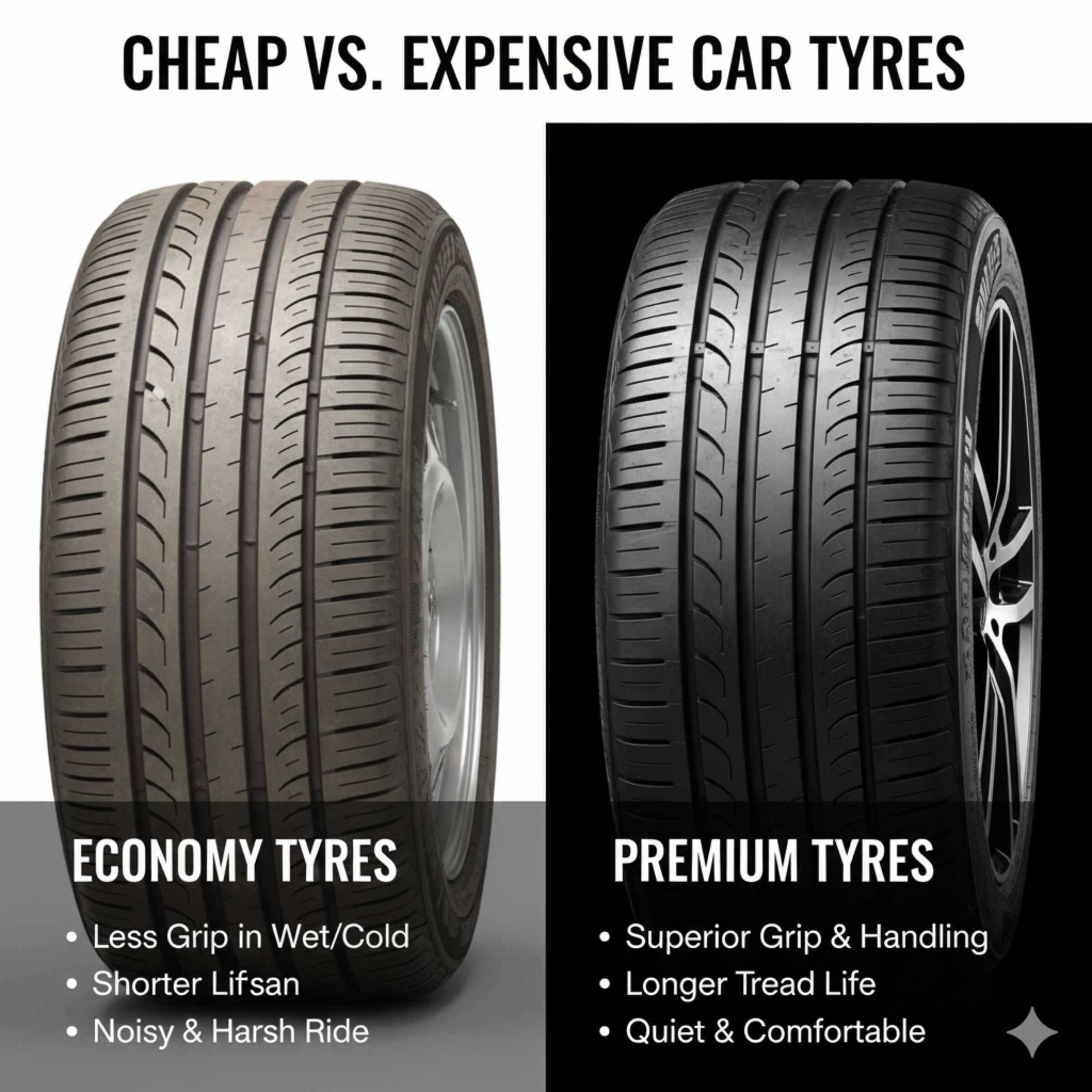 What Is The Difference Between Cheap And Expensive Car Tyres?