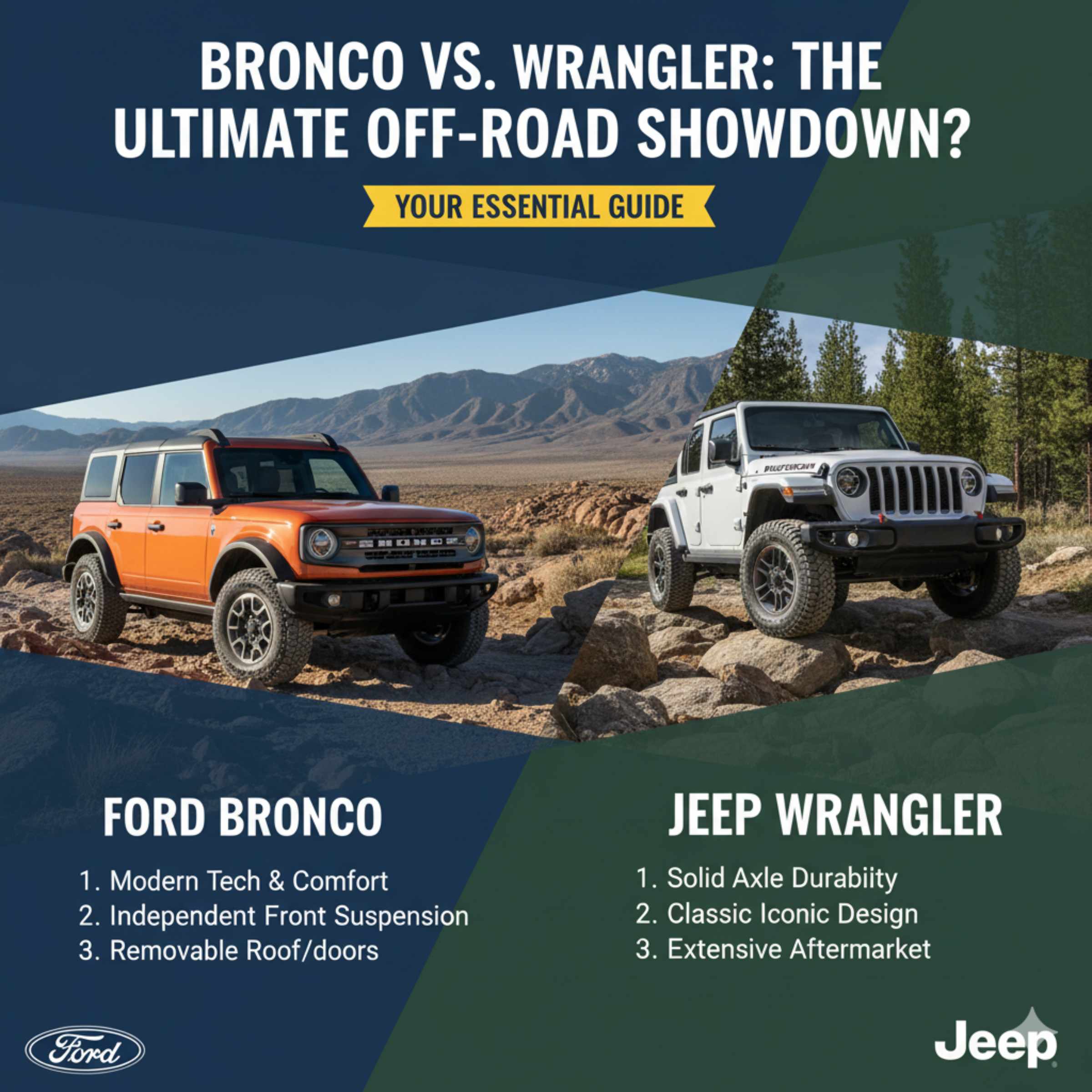 Which is a Better Vehicle Ford Bronco or Jeep Wrangler