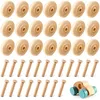 Civaner 72pc Mini Wooden Craft Wheels