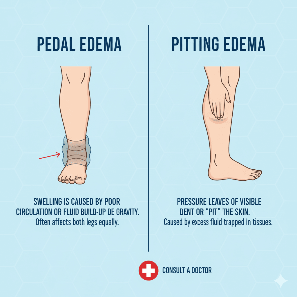 What Is the Difference Between Pedal Edema and Pitting Edema?