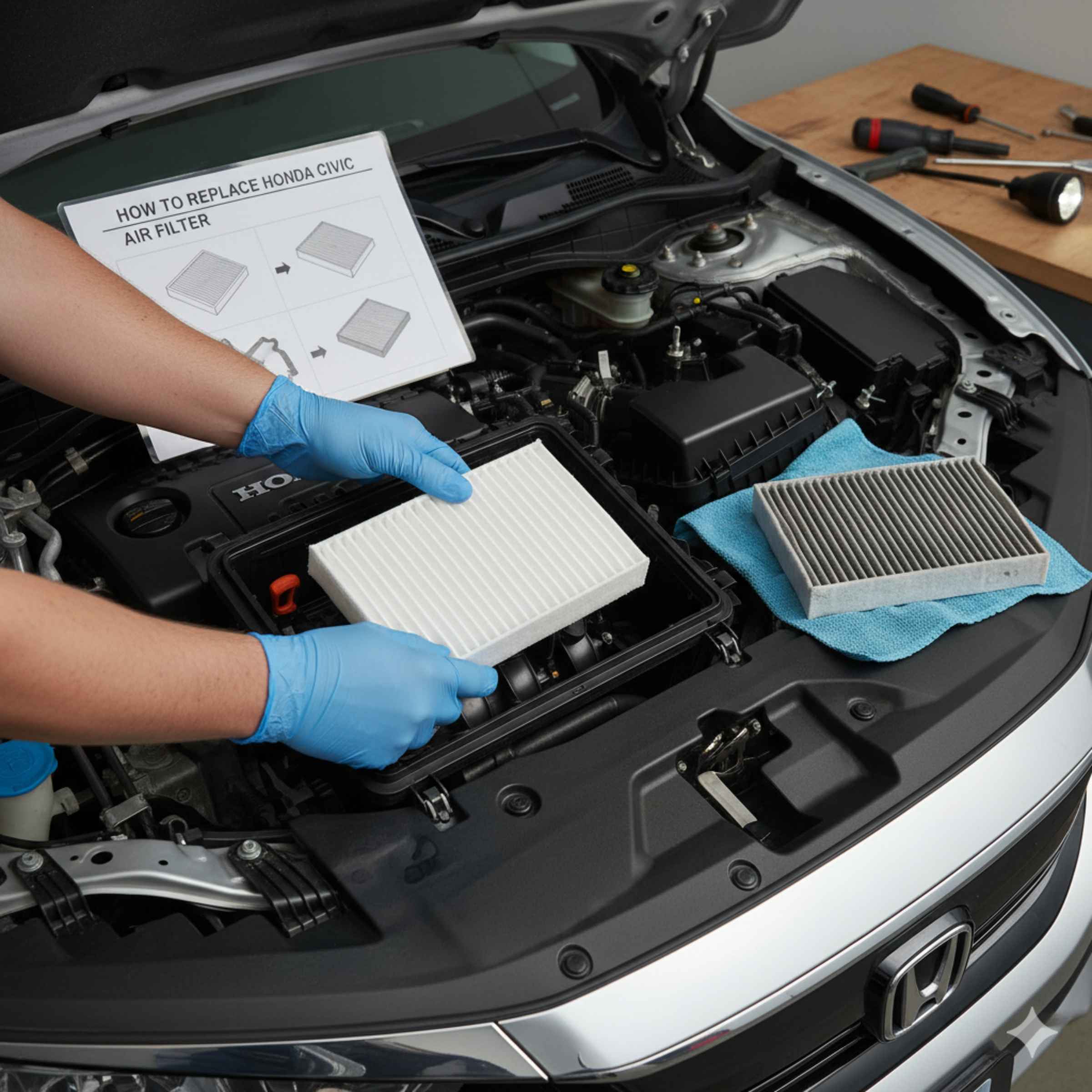 How To Replace Air Filter In Car Honda Civic
