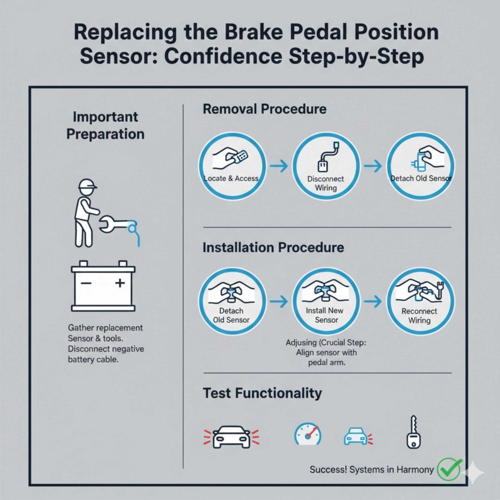 Replacing the Brake Pedal Position Sensor