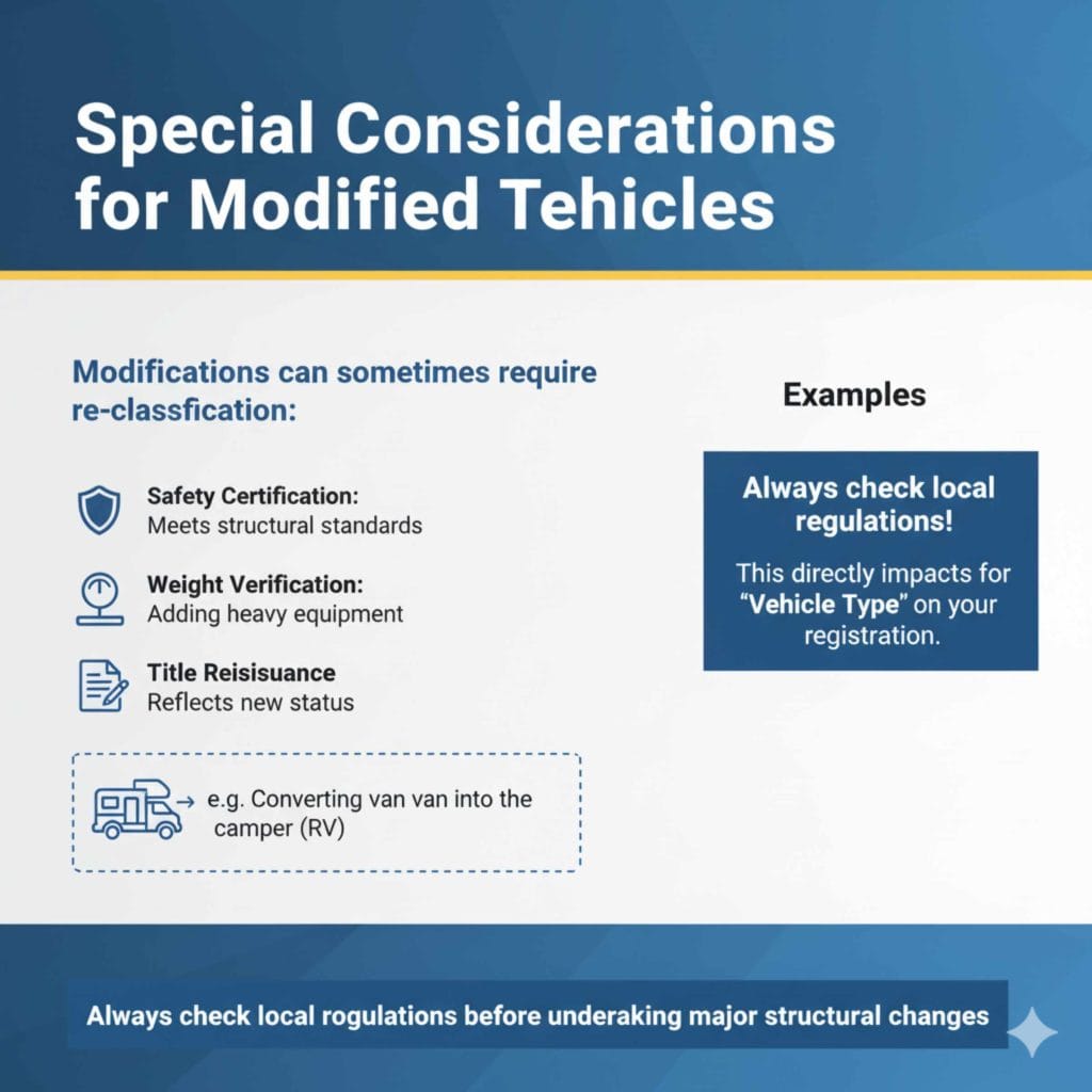 Special Considerations for Modified Vehicles