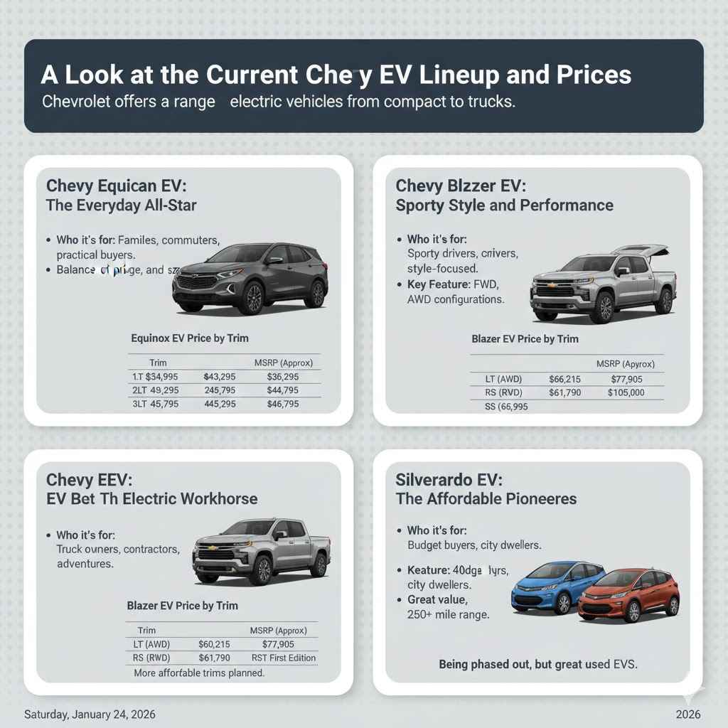 A Look at the Current Chevy EV Lineup and Prices