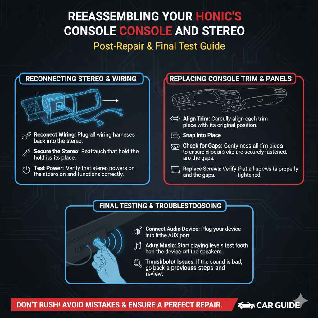Reassembling Your Honda Civic's Console and Stereo