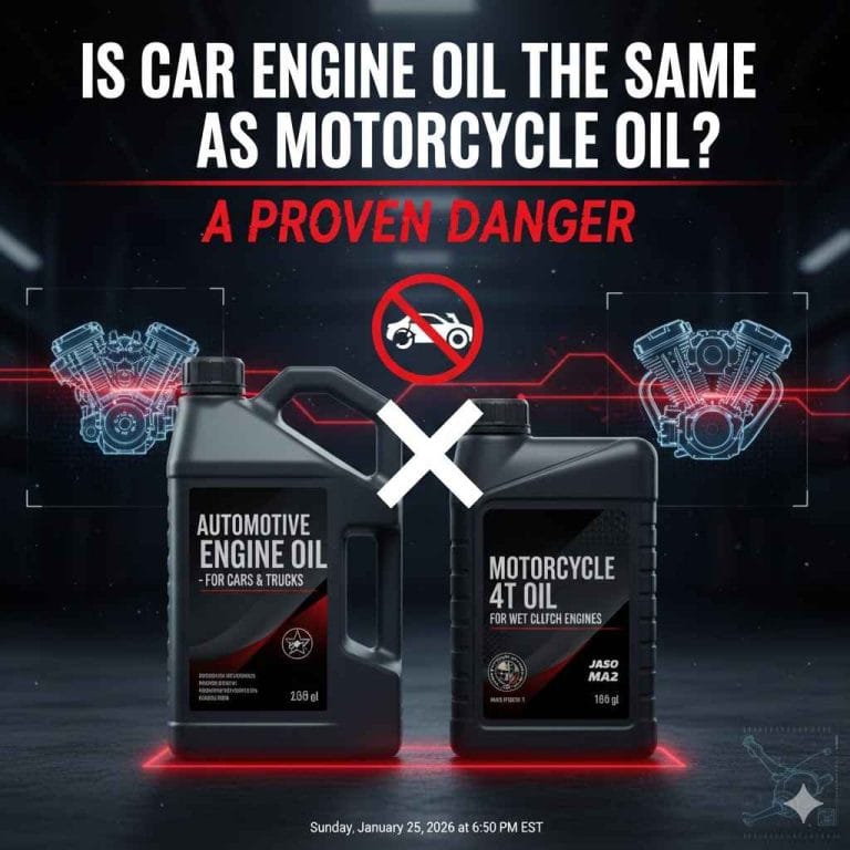 Is Car Engine Oil The Same As Motorcycle Oil: A Proven Danger