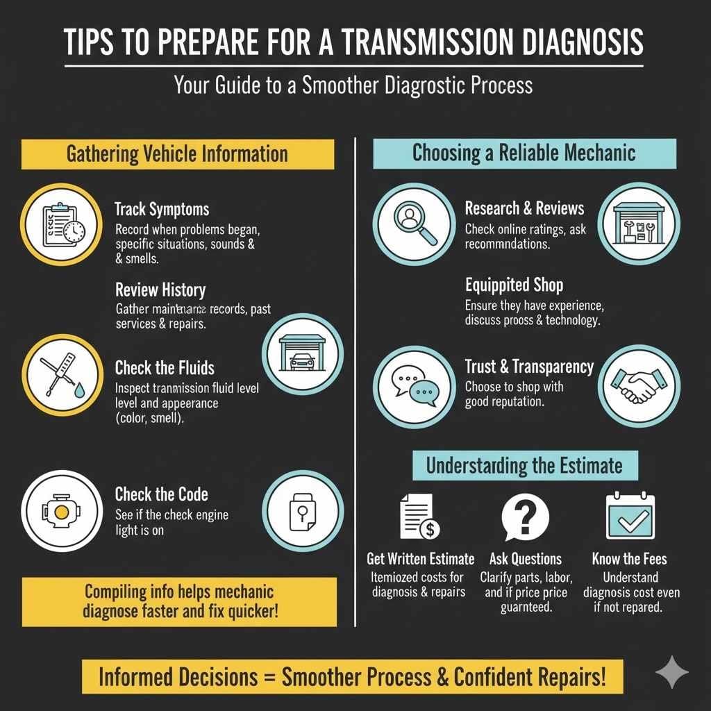 Tips to Prepare for a Transmission Diagnosis