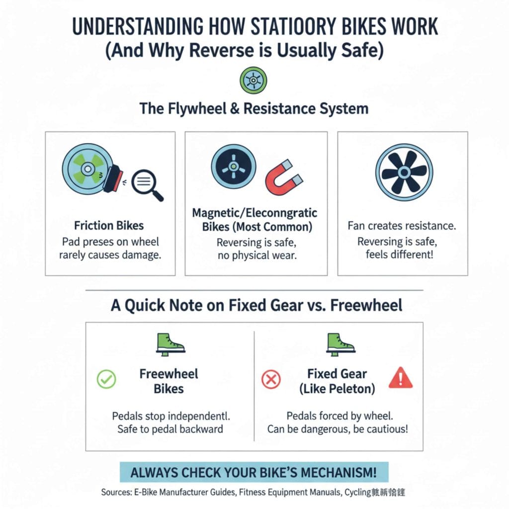 Understanding How Stationary Bikes Work (And Why Reverse is Usually Safe)