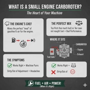 Basic Small Engine Carburetor Diagram (Parts Labeled & Explained)