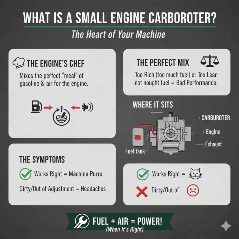 Basic Small Engine Carburetor Diagram (Parts Labeled & Explained)