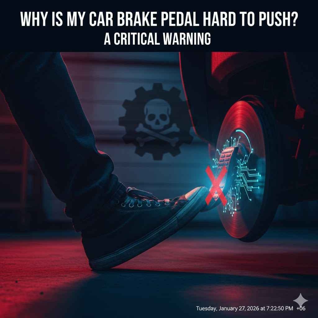 Why Is My Car Brake Pedal Hard To Push