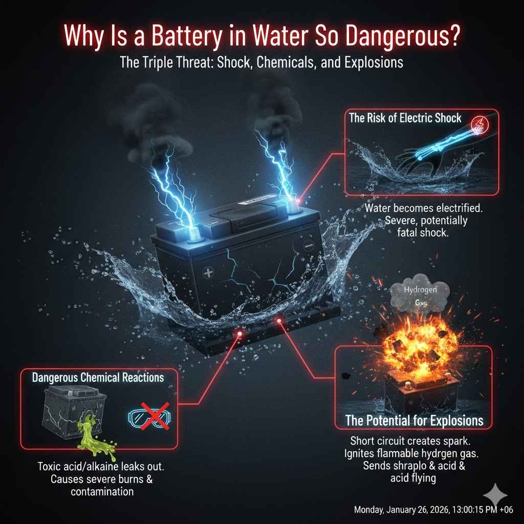 Why Is a Battery in Water So Dangerous
