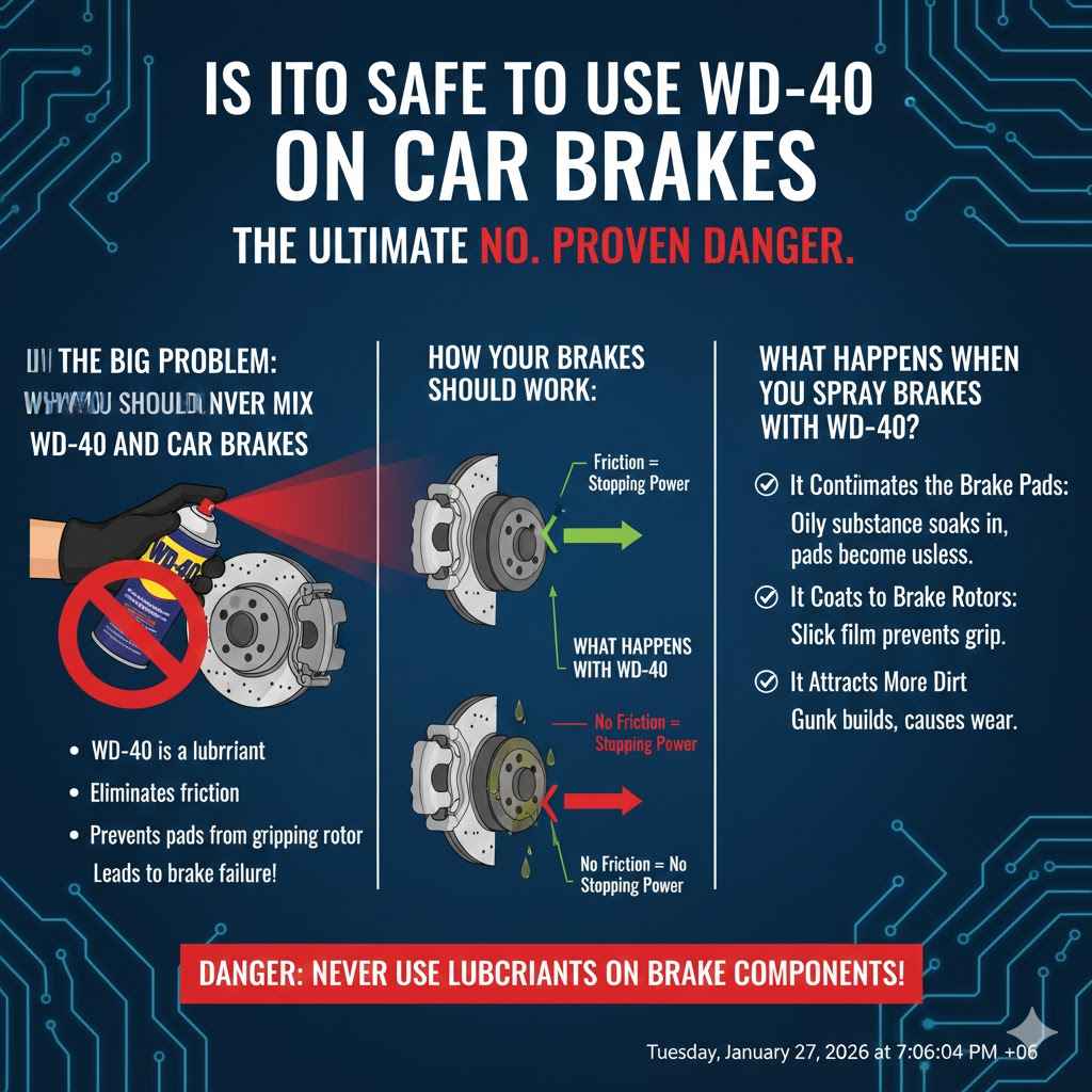 Why You Should Never Mix WD-40 and Car Brakes