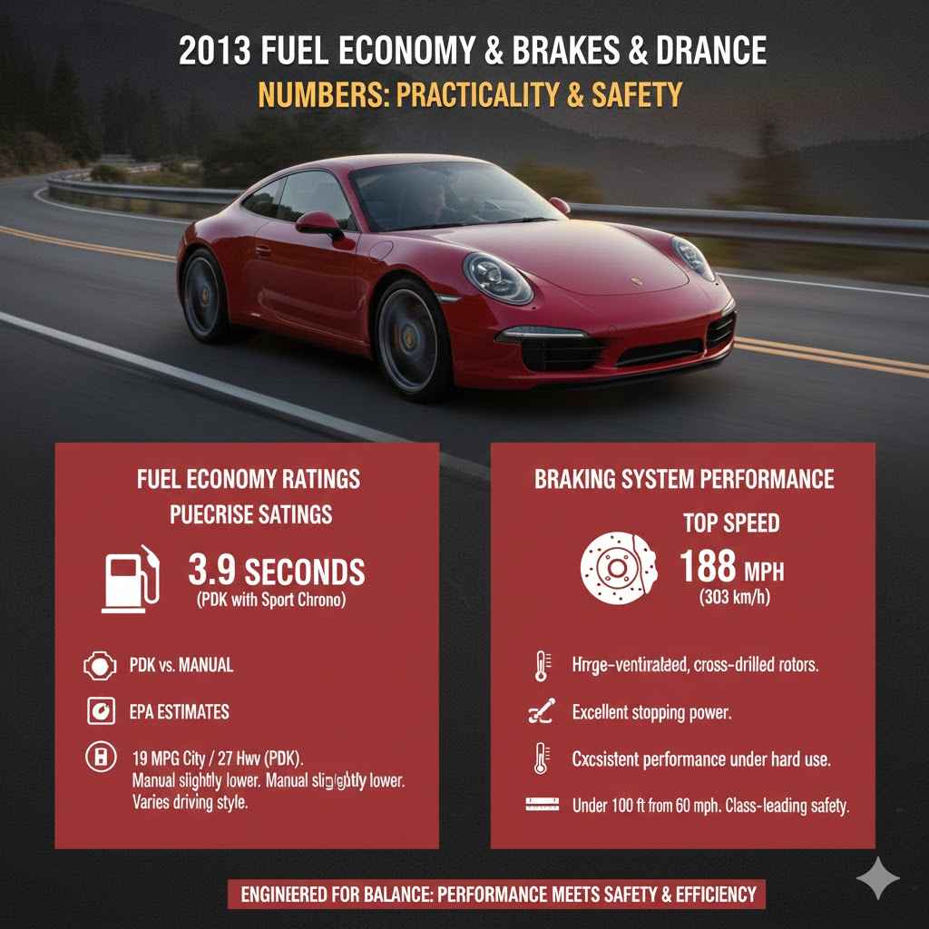2013 Porsche 911 Carrera S Fuel Economy and Brakes