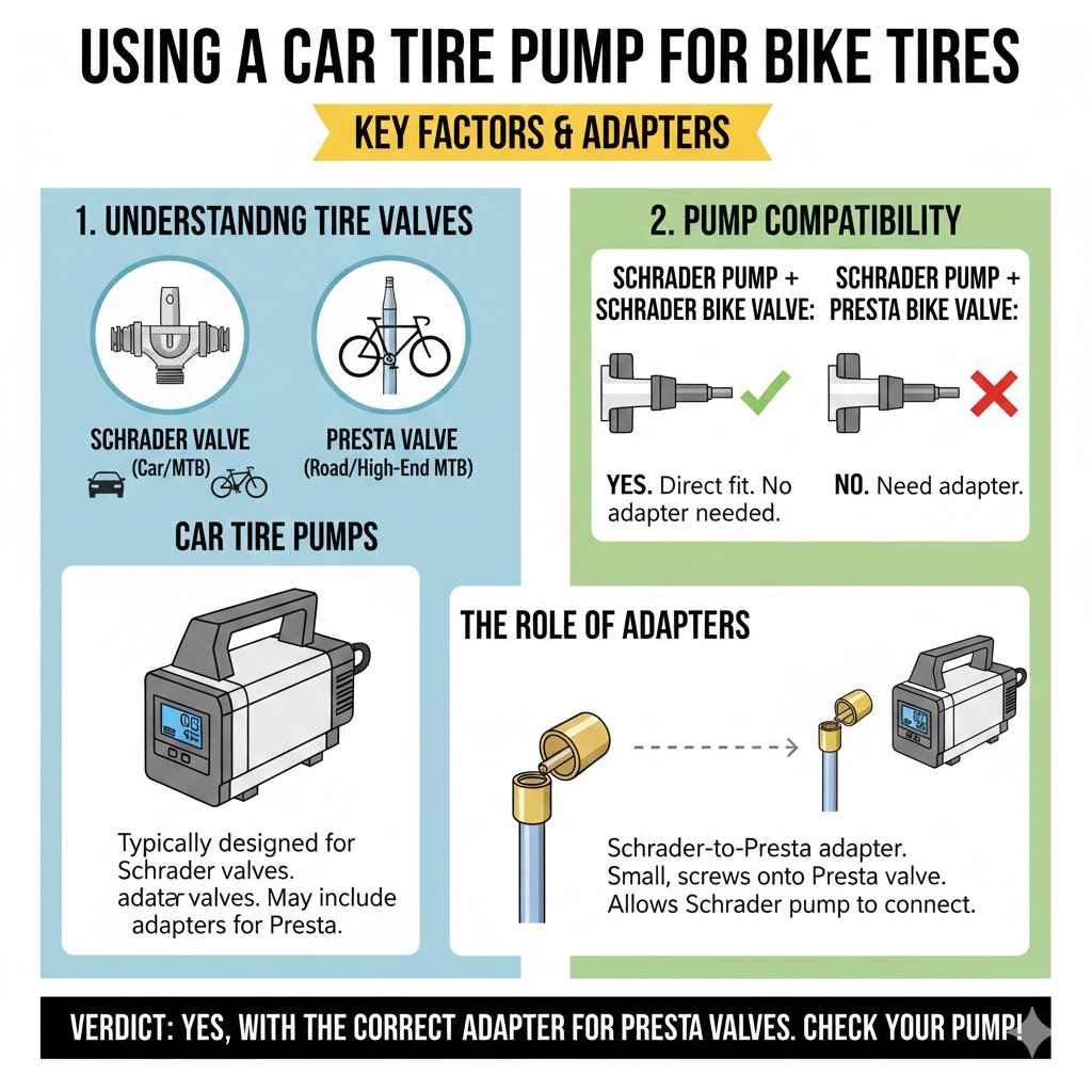 Using A Car Tire Pump For Bike Tires