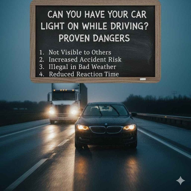 Can You Have Your Car Light On While Driving