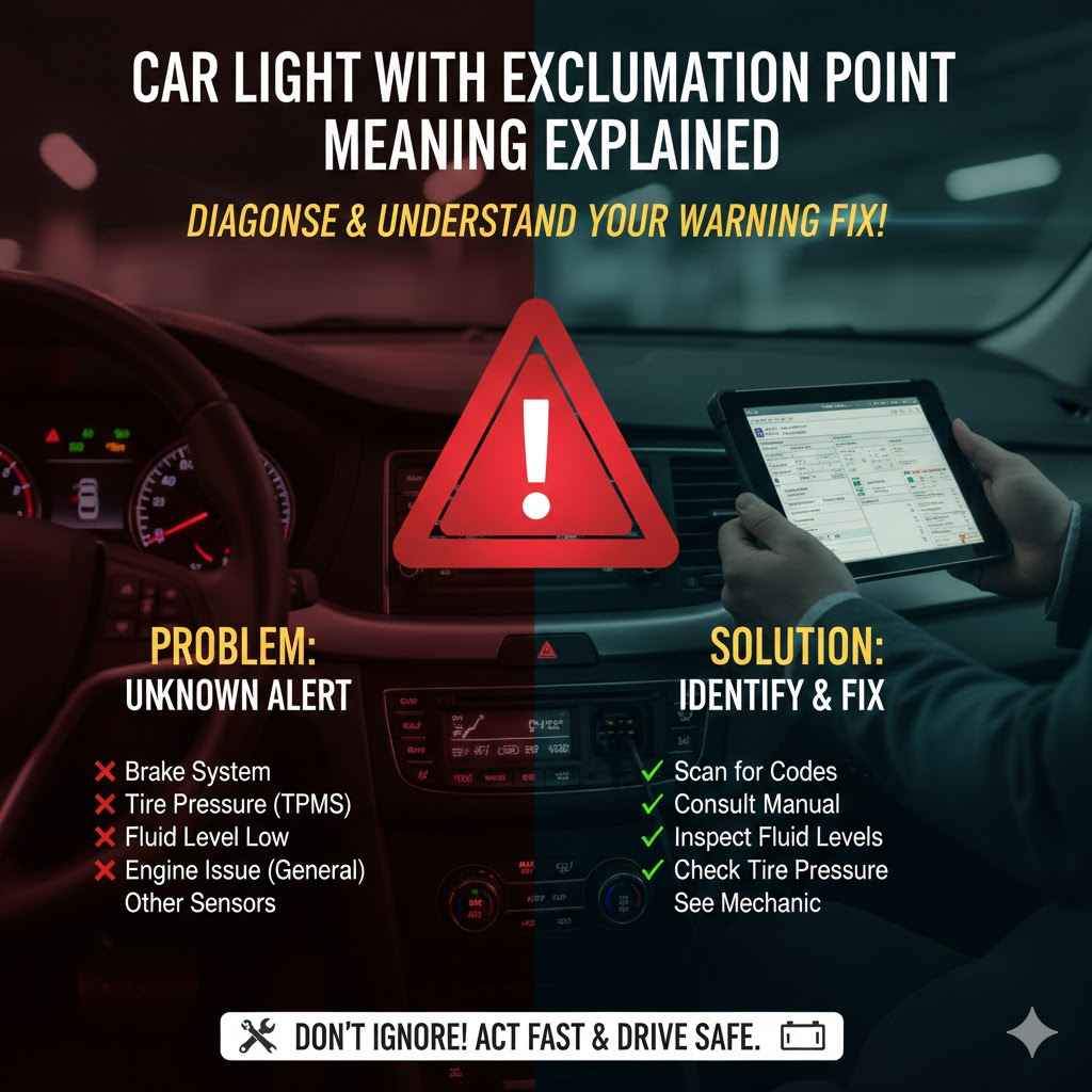 Car Light With Exclamation Point Meaning Explained