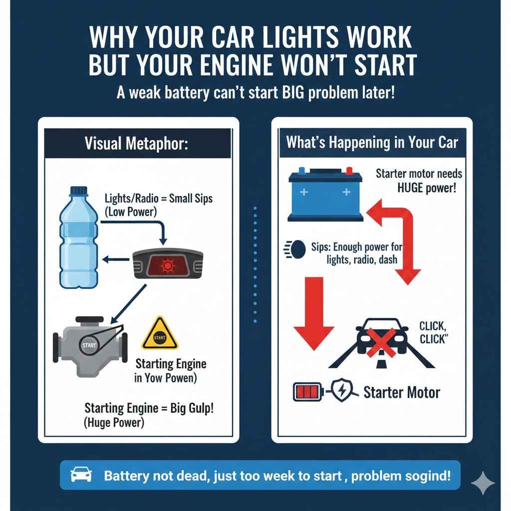 Why Your Car Lights Work But Your Engine Won't Start