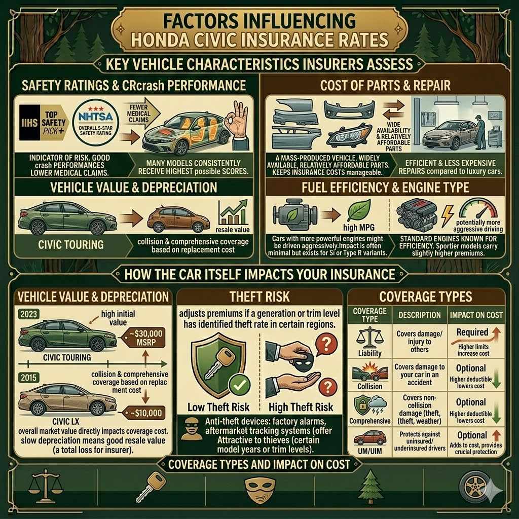 Factors Influencing Honda Civic Insurance Rates