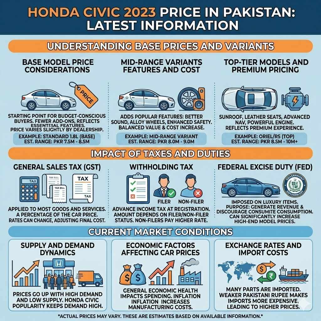 Honda Civic 2023 Price in Pakistan Latest Information