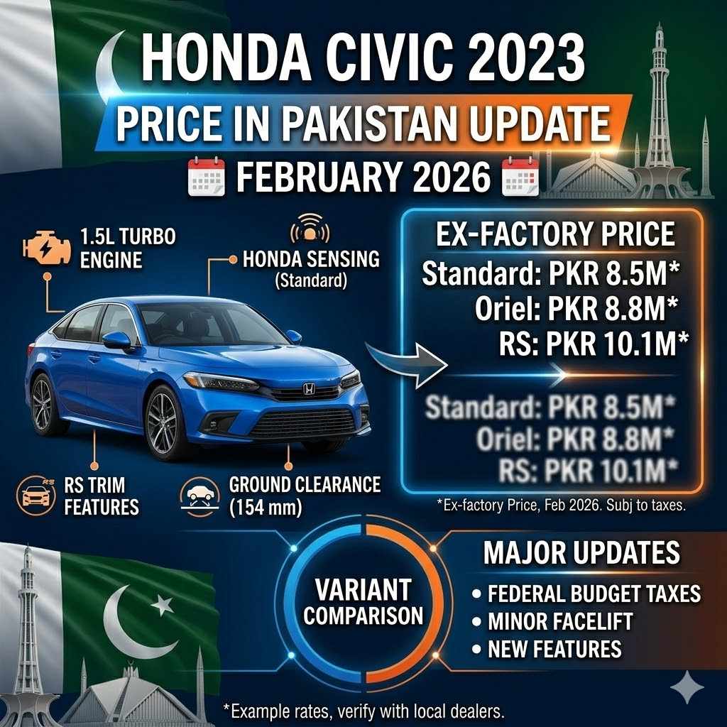 Honda Civic 2023 Price in Pakistan Update