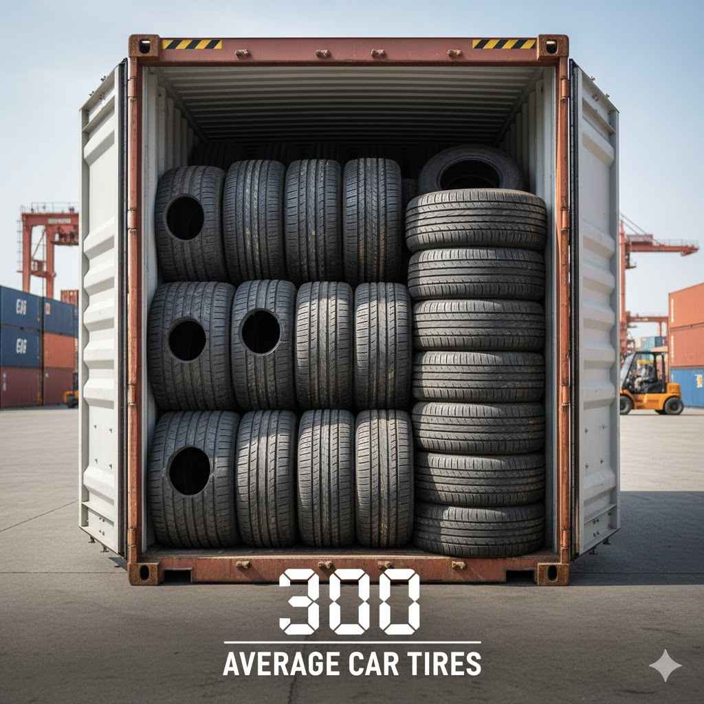 How Many Car Tires Fit In A 20ft Container