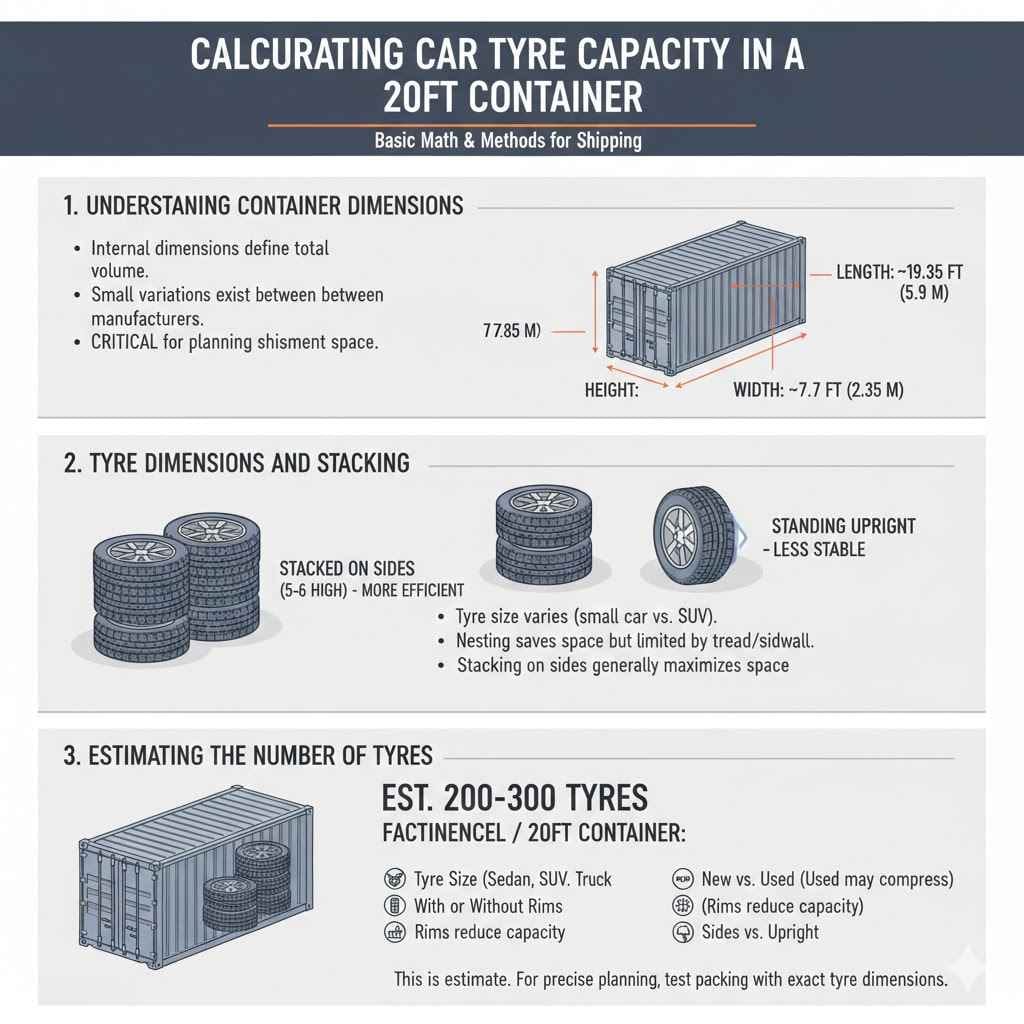 Calculating Car Tyre Capacity In A 20ft Container