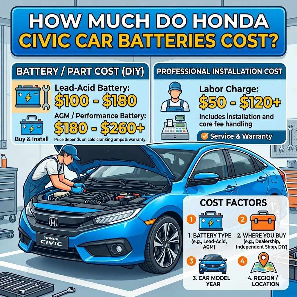How Much Do Honda Civic Car Batteries Cost