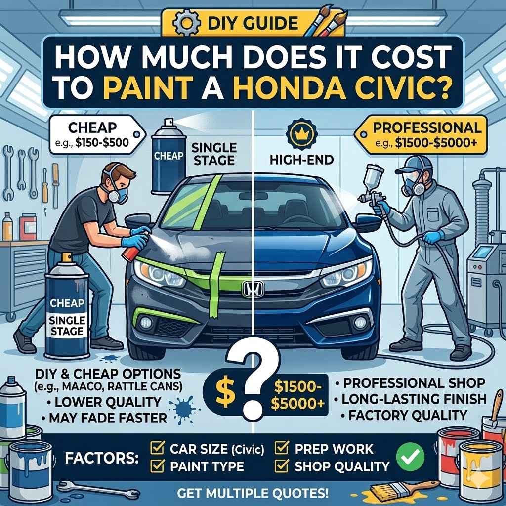 How Much Does It Cost to Paint a Honda Civic
