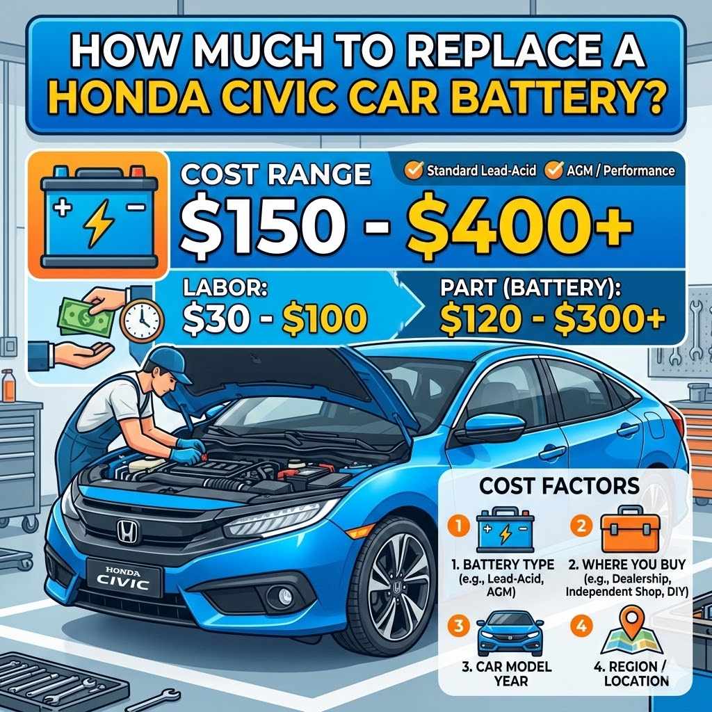 How Much to Replace a Honda Civic Car Battery