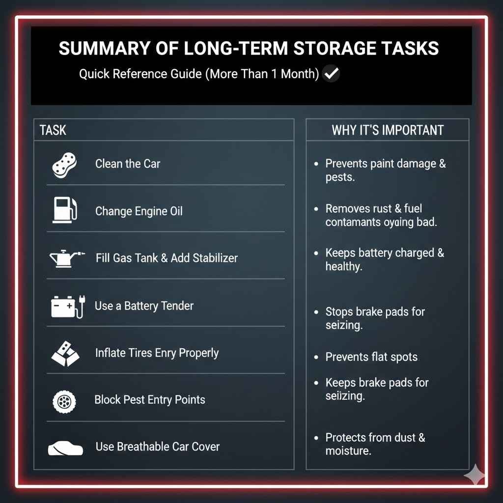 Summary of Long-Term Storage Tasks