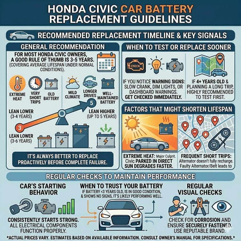 How Often to Replace Honda Civic Car Battery