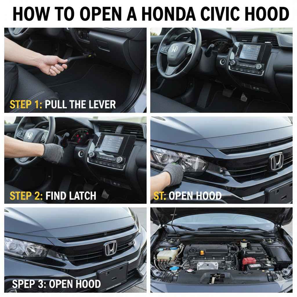 How to Open the Hood of a Honda Civic