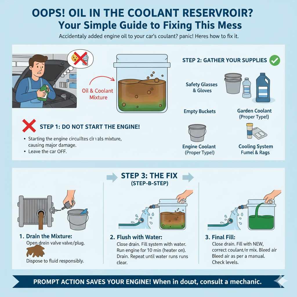 Oops! Oil in the Coolant Reservoir?