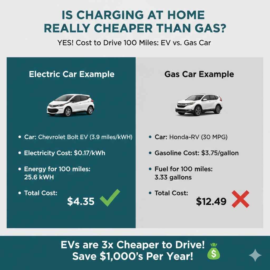Is Charging at Home Really Cheaper Than Gas?
