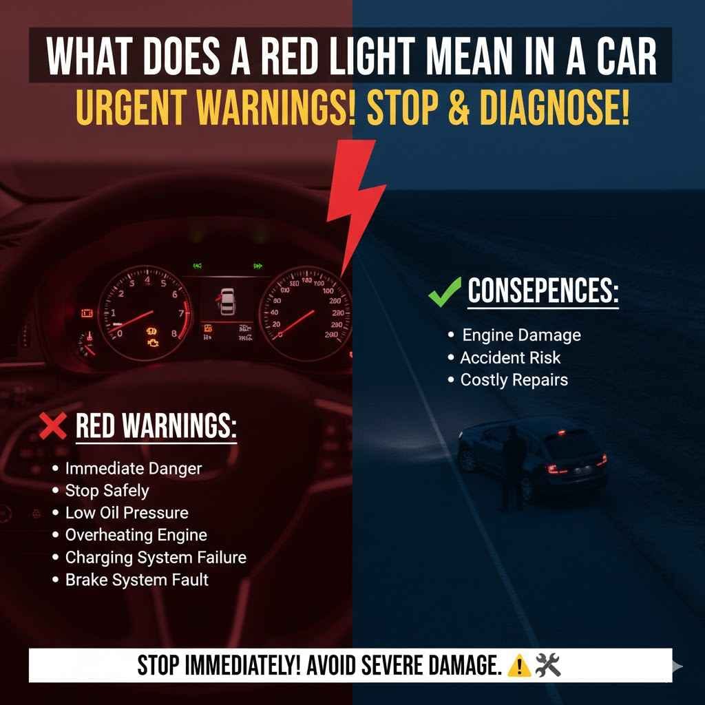 What Does a Red Light Mean In A Car